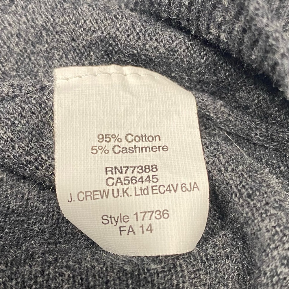 2/$30 J. Crew Cotton with Cashmere V Neck Long Sleeve Sweater Size M #1587 - Picture 8 of 11